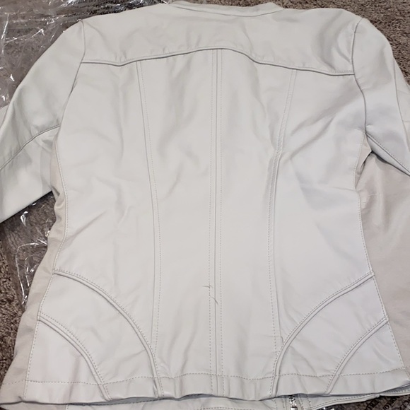 GUESS  Stone Faux Leather‎ Racer Jacket Large - Picture 12 of 14